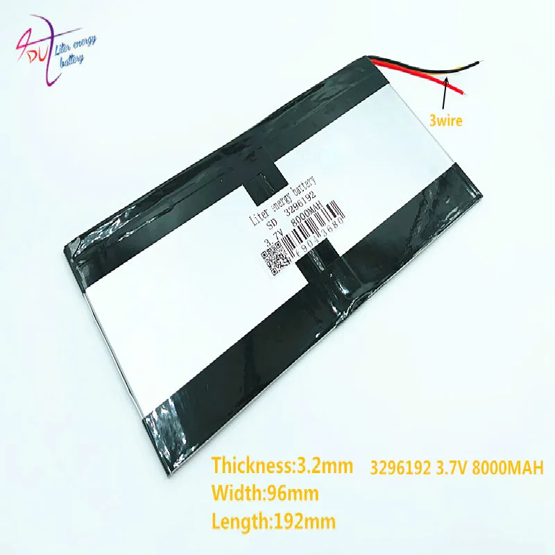 

3296192 30100195 33595190 3 line 3.7v 8000mah For Teclast X98 Air 3g P98 3g Tablet Pc Battery 3 Wire X98 X98 Air P98 X98 P98hd