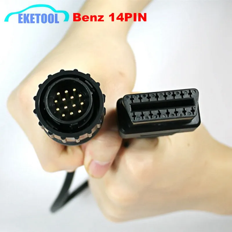 For Benz 14Pin to 16Pin OBD2 Car Adapter Connector MB Star Sprinter 14PIN to 16PIN Converter OBD OBD2 Cable