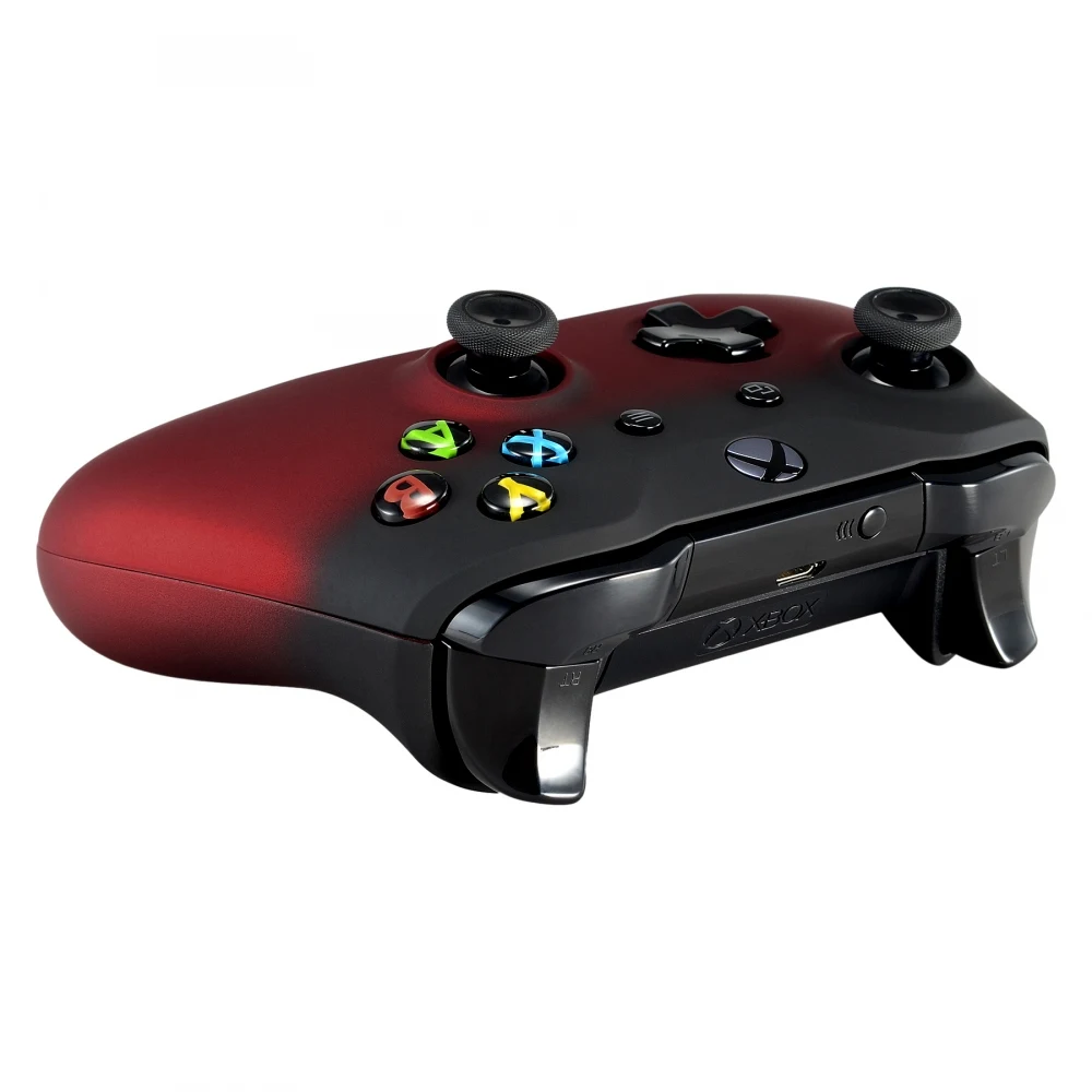 EXtremeRate-Faceplates Front Shell, Side Rails para Xbox One X e One S Controller, Shadow Red