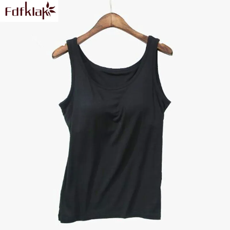 Casual Sleeveless Tank Top New Modal Sleepwear Camisole Vest Chest Padded One Piece Pajamas Women Nightwear Bottoming Shirt