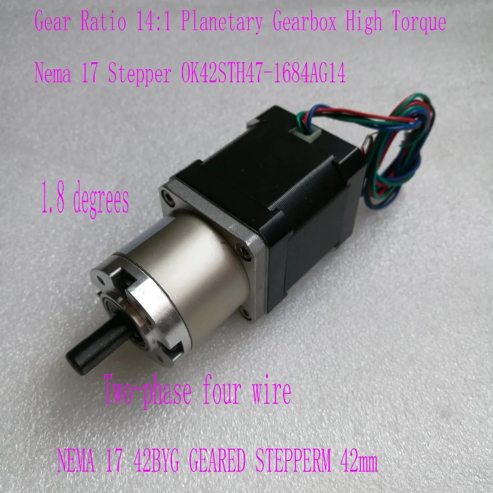 

New Best Gear ratio 5:1 Planetary Gearbox stepper motor Nema 17 1.7A Geared Stepper Motor 3d printer stepper motor