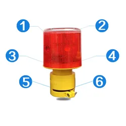 Solar Powered Traffic Warning Light Safety Signal Cone Beacon Alarm Lamp Tower Hanging Light Outdoor Solar Lamp