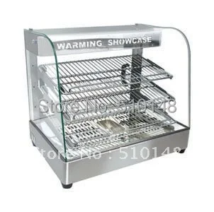PKVI-862 curved glass warming showcase food display warmer hot food heating display showcase display cabinet