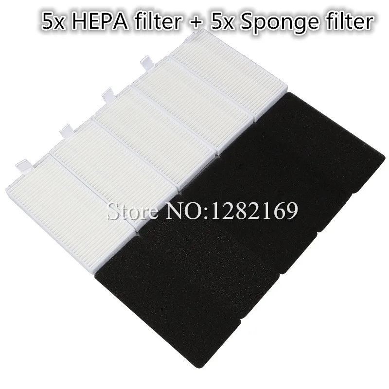 Filtros HEPA robóticos, Kit de filtros de esponja para Eufy RoboVac 11, Eufy RoboVac 11c, 5 uds.