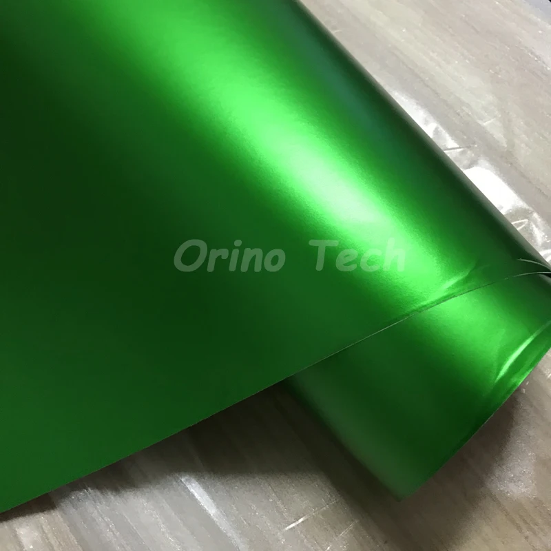 Super quality Green Chrome matte Sticker Metallic chrome vinyl wrapping film with air free bubbles ORINO CAR WRAPS