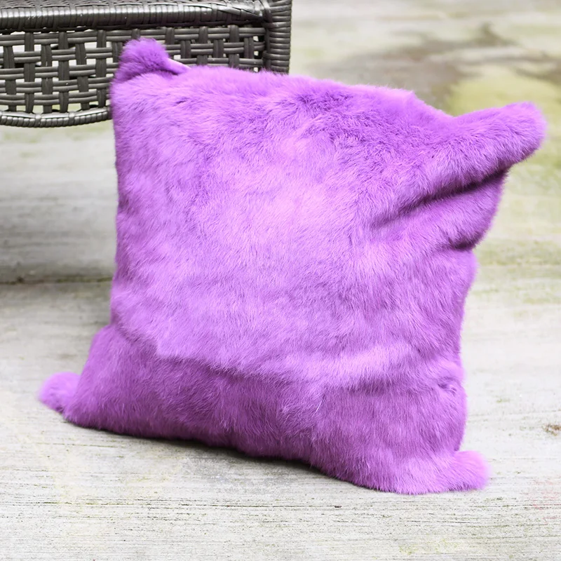 

CX-D-05F Custom Size&Color Real Rabbit Fur Pillow Cover/Case ~Drop Shipping