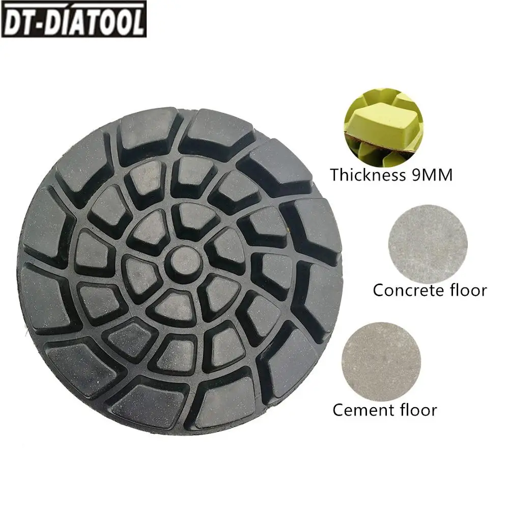 Imagem -02 - Dt-diatool Peça Engrossado Diamante Resina Bond Almofadas de Polimento Concreto Piso Renovar Discos Lixamento Reparação para Piso Concreto