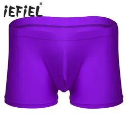 iEFiEL Fashion Mens Lingerie Low Rise Boxer Shorts Mens Underwear Underpants Jockstraps Male Panties with Elastic Waistband