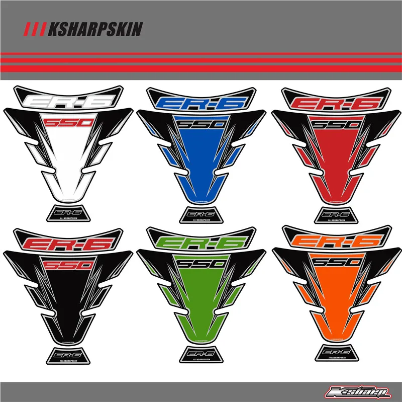 

3D ADESIVI Sticker Decal Emblem Protection Tank Pad Cas Cap Fit FOR KAWASAKI ER-650 ER650
