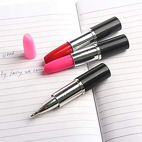 XRHYY Creative Pen Ballpoint Pens Office School Stationery Supplies Gel Ink Pen Type shape of Lipstick kawaii 5Pcs 7CM