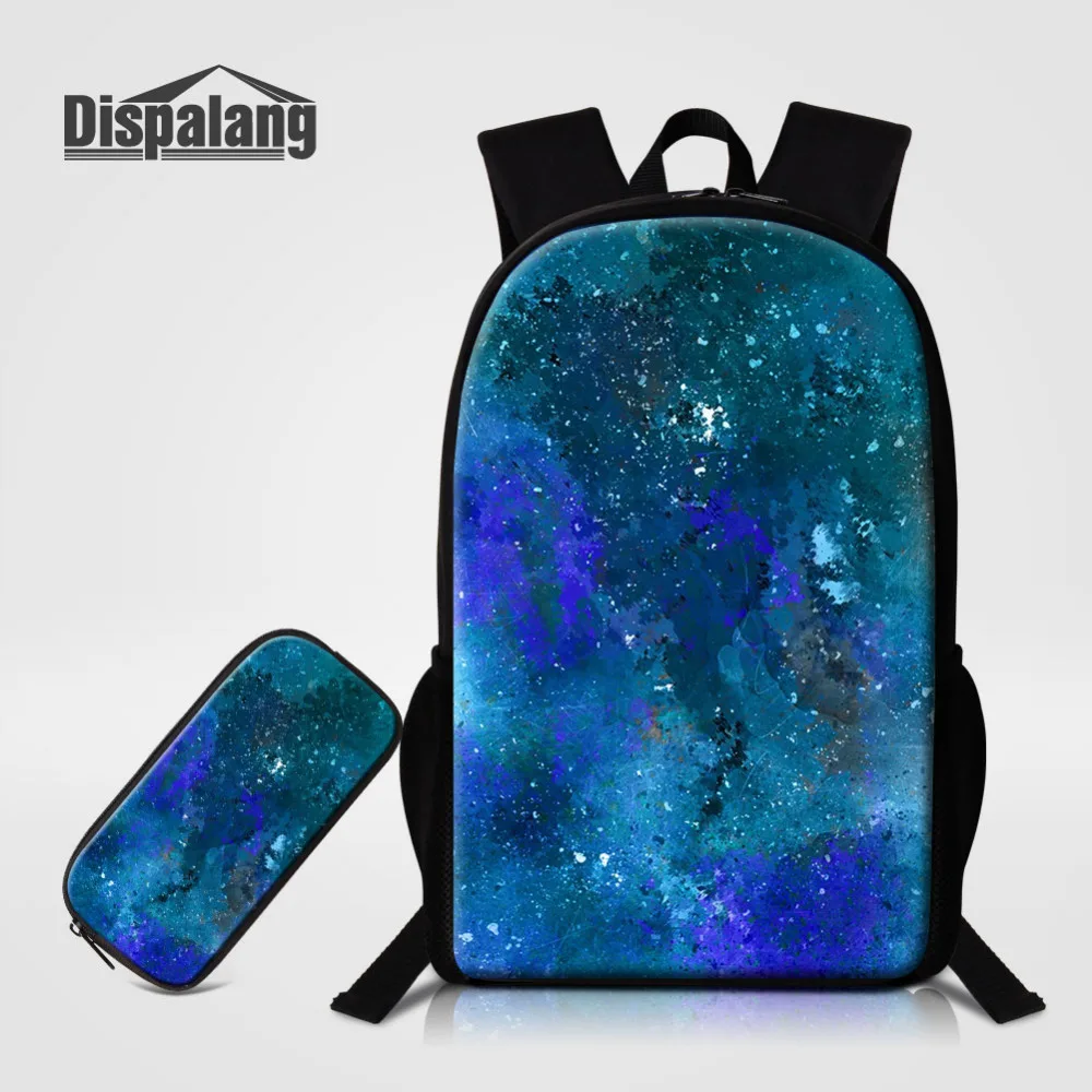 

Dispalang Women Men Backpack Universe Galaxy Printing School Bags with Pencil Bag for Teenagers Schoolbag kids Pen Pencil Case