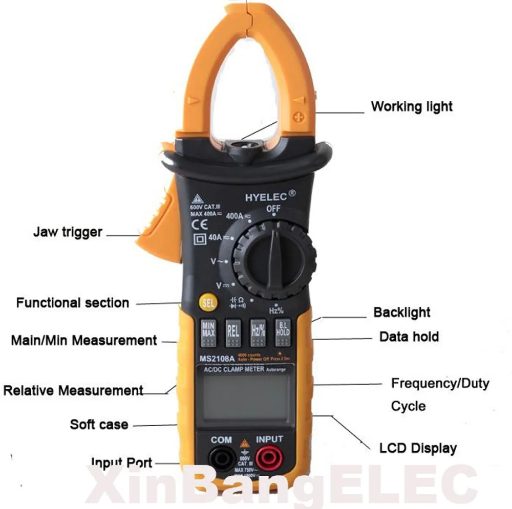 Digital AC DC Clamp Meter 4000 Counts Unit Megohmmeter Resistance Earth Tester Multimeter