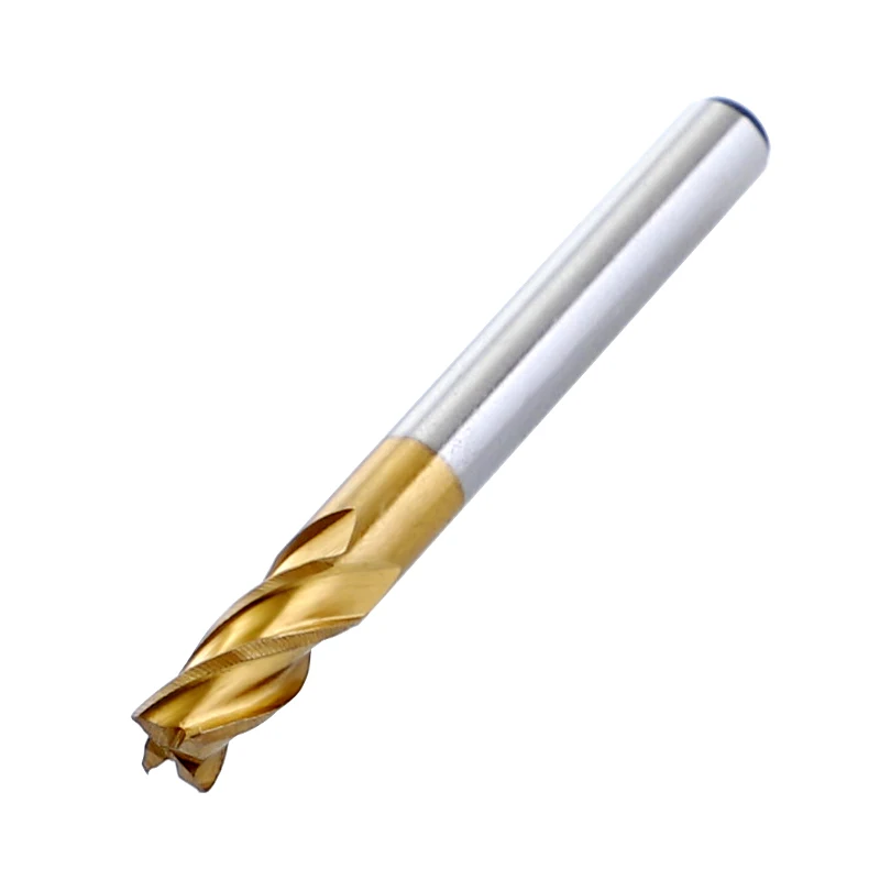 Juego de fresas de titanio HSS, 4 flautas, enrutador CNC, broca recta, molino de extremo Métrico para madera y acero, 1,5-6mm, 7 Uds.