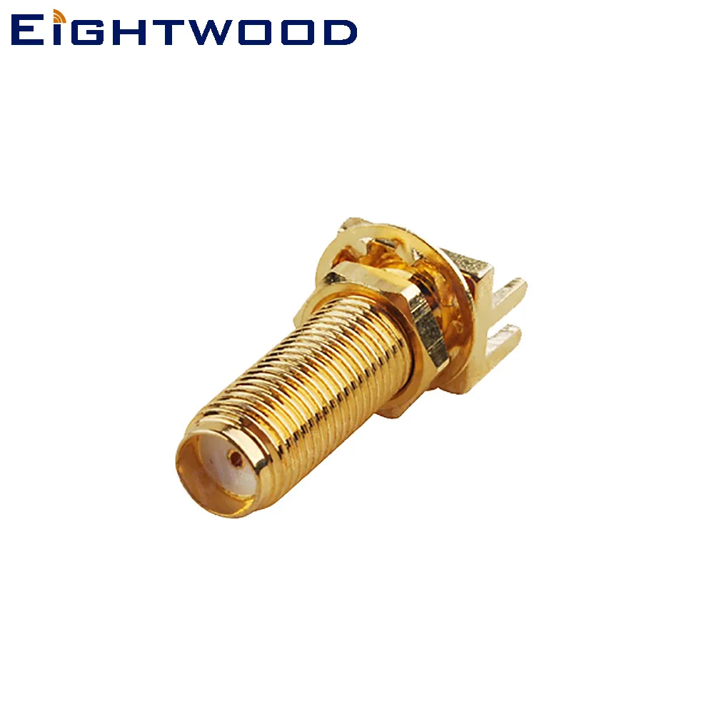 

Eightwood 5PCS SMA Jack Female RF Coaxial Connector Adapter End Launch PCB Mount Wide Flange .062" Long Version for Antenna