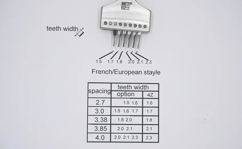 4Z French/European stayle pricking iron,teeth