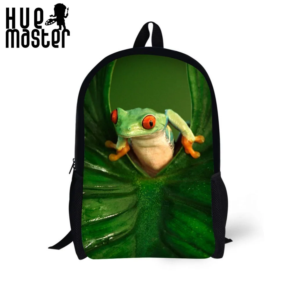 Animal frog prints School backpack Children Boys Girls lightweight school bag fashion school bags with low price simple design