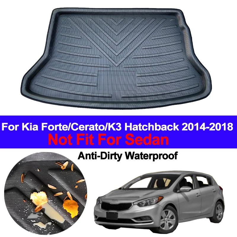 Rear Boot Cargo Liner Tray Trunk Luggage Floor Carpet Mat Carpet Pad For Kia Forte Cerato K3 Hatchback 2014 2015 2016 2017 2018