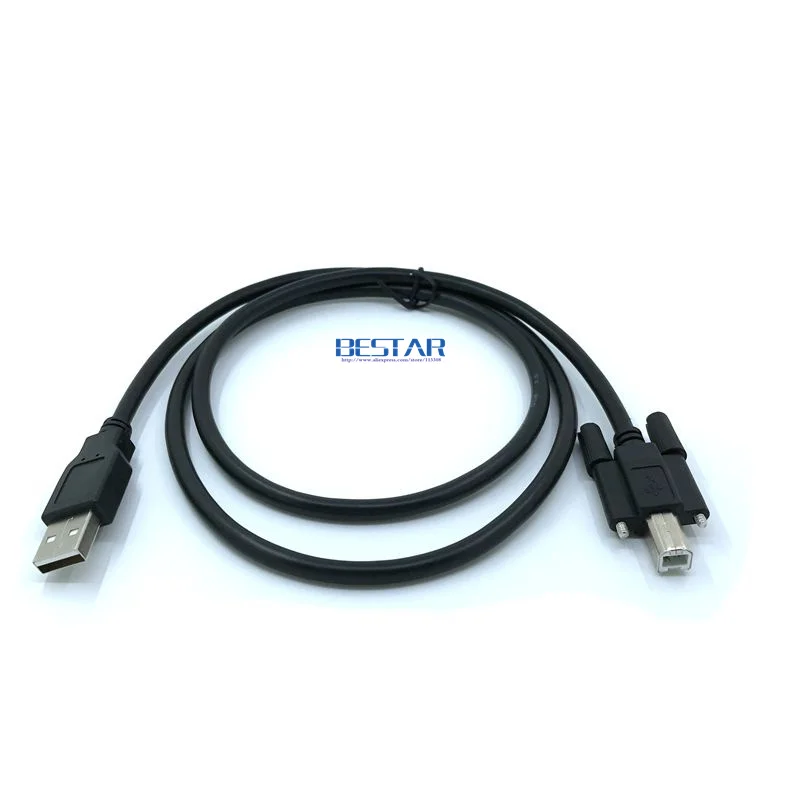 BM USB 2.0 a Male to B Male Cable for Printer 1m/1.5m/3m/5m with Screw Panel Mount Holes - Data Transfer Printer Connector