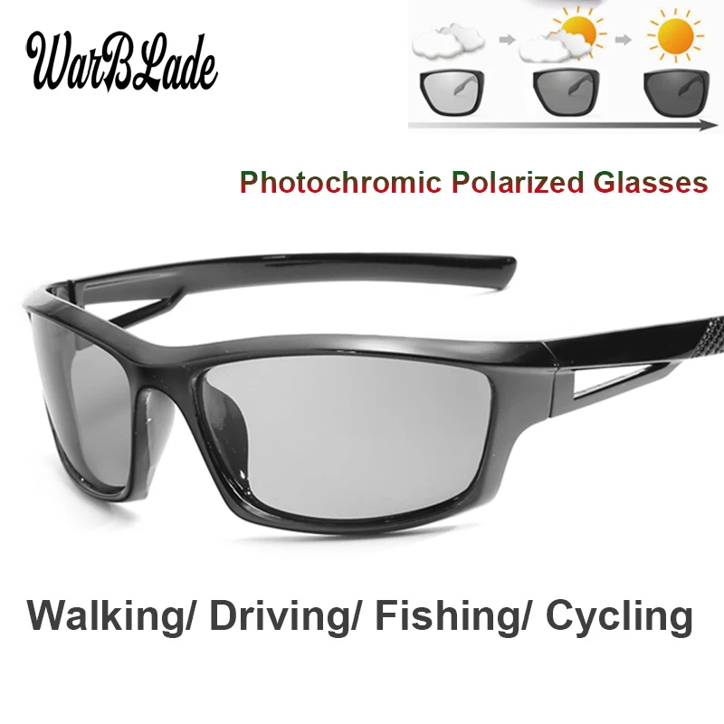 

WarBLade Brand Day Night Driving Goggles Photochromic Sunglasses Men HD Polarized Sunglasses Chameleon Discoloration Sun glasses