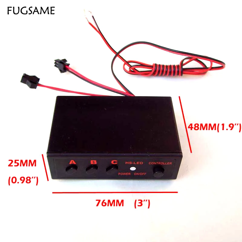 

FUGSAME FREE SHIPPING 2 Ways LED Light Flasher Flash Strobe Controller Box