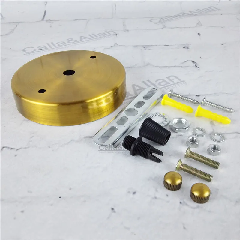Vintage DIY lighting canopy sample order D100mm*H20mm antique brass rose gold 11 color finished iron ceiling plate
