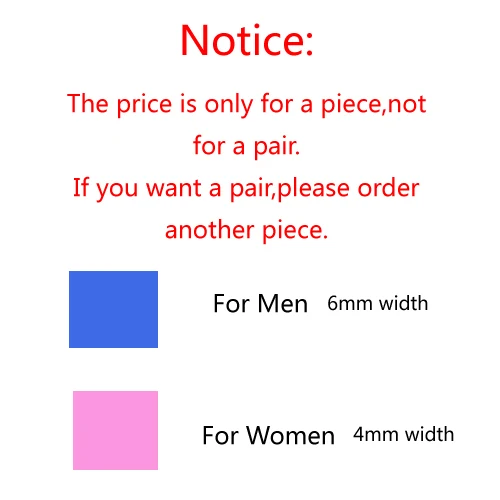 ATGO 1 Piece price! Wedding rings for women men Stainless Steel engagement ring For Lovers his and hers promise ring sets R005 image 2