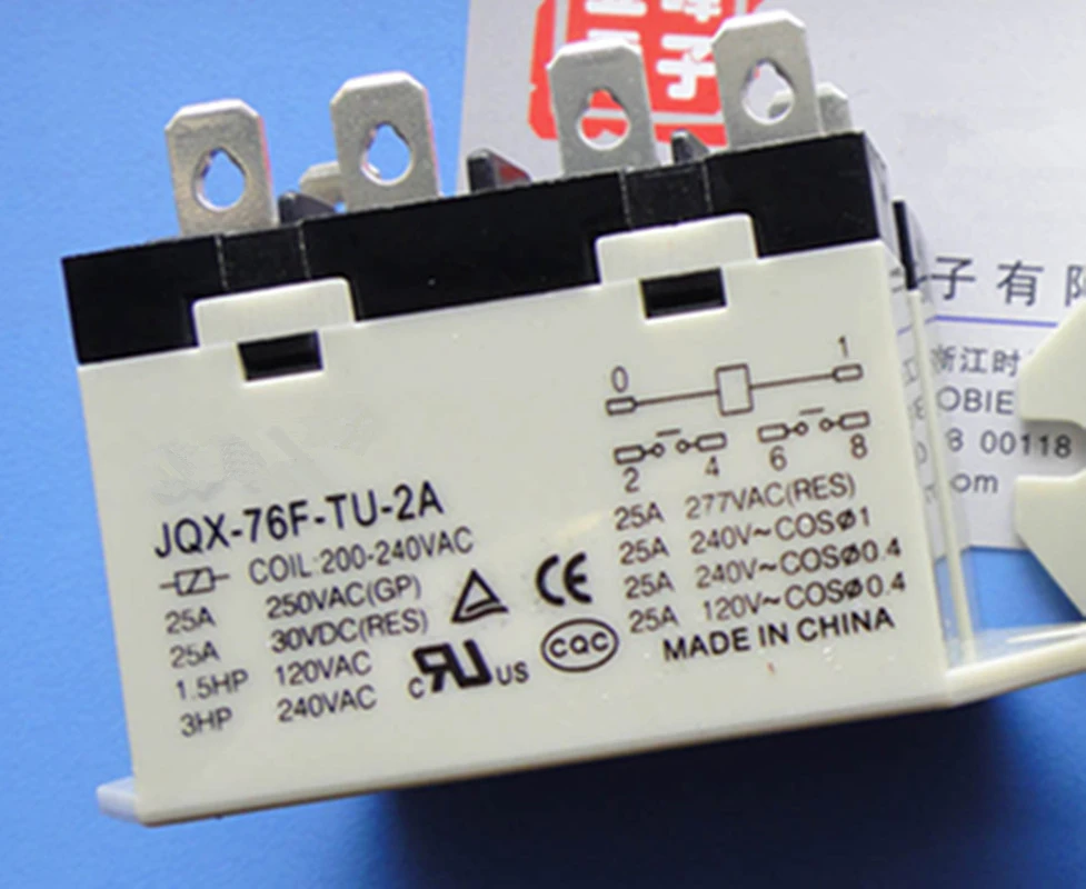 

RELAY JQX-76F-TU-2A 6PIN 24VDC 2PCS