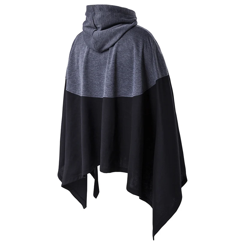 Men Hoodies Sweatshirt Patchwork Black Cool Hip Hop Hoodies Men Casual Hooded Loose Harajuku Oversized Gothic Hoodies Men