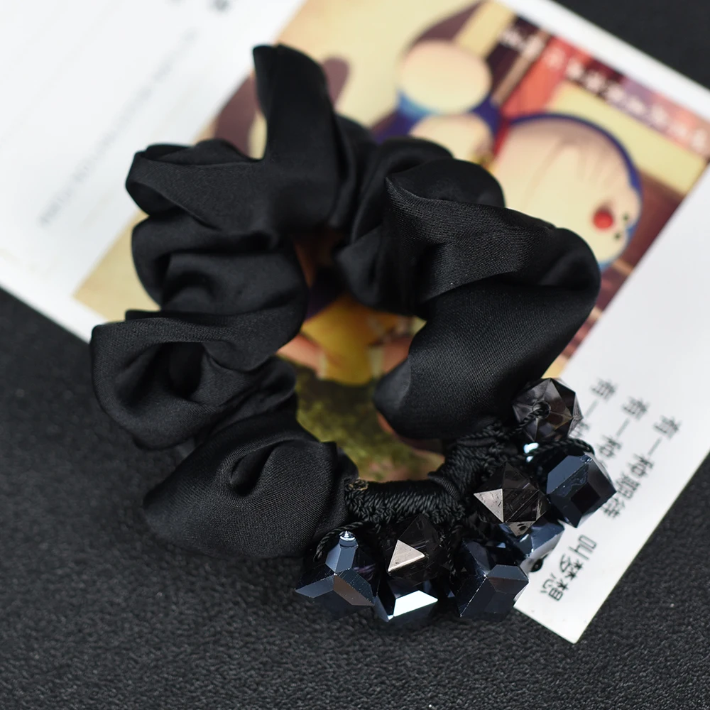 Women headwear elastic hair bands cute hair rope korean hair tie crystal hair band accessories for women