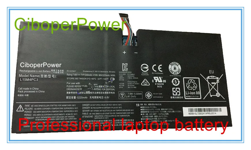 Original laptop battery for 7.68v 41wh L15M4PC3 battery For MIIX5 Pro MIIX5Pro batterie akku