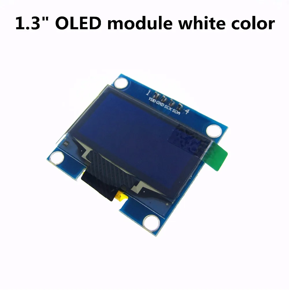 

10PCS 4PIN 1.3" OLED module white color IIC I2C 128X64 1.3 inch OLED LCD LED Display Module 1.3" IIC I2C Communicate