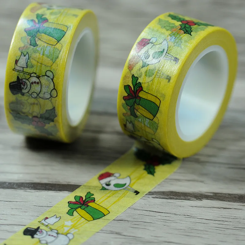 Free shipping Lovely wider  20mm*10m christmas  washi  tape/snowman and gift paper masking  tape