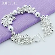 Silver Grape Beads Charm Bracelet Jewelry Women Wedding Gift #3