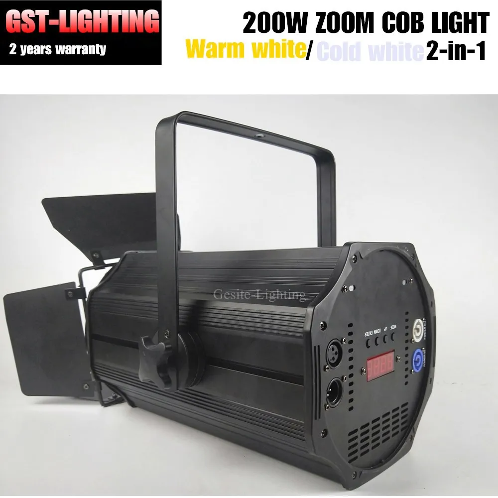 200w warm white cold white cob zoom led par Beam Angle 5 Degree to 50 Degree Stage Disco Light DMX Par 64