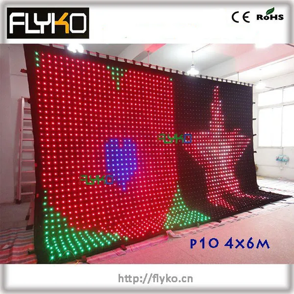 Free Shipping flexible led stage video curtain wall screen led curtain video curtain image 2