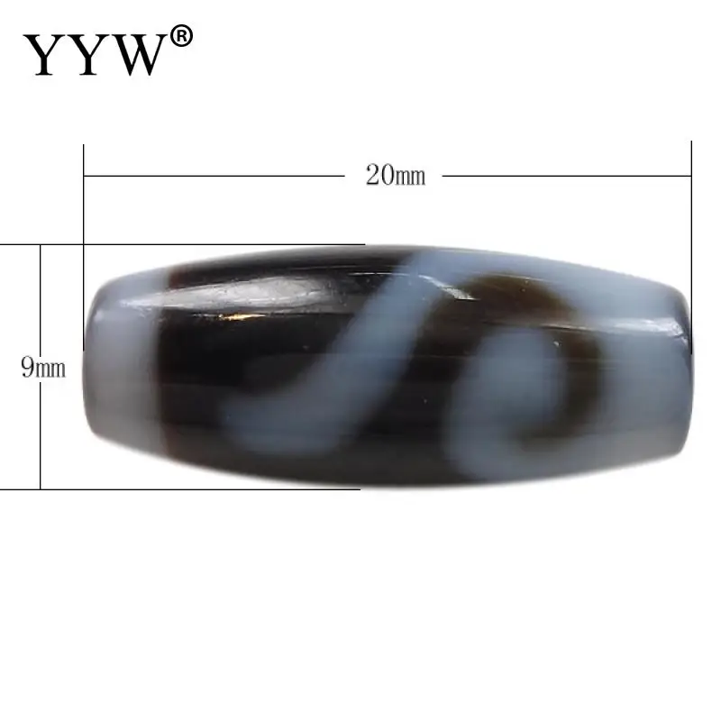 1pc High Quality Natural Tibetan Dzi Beads Oval Money Hook&Two Tone Money Hook Tibetan Dzi Beads For Making Diy Jewelry 20x9x3mm