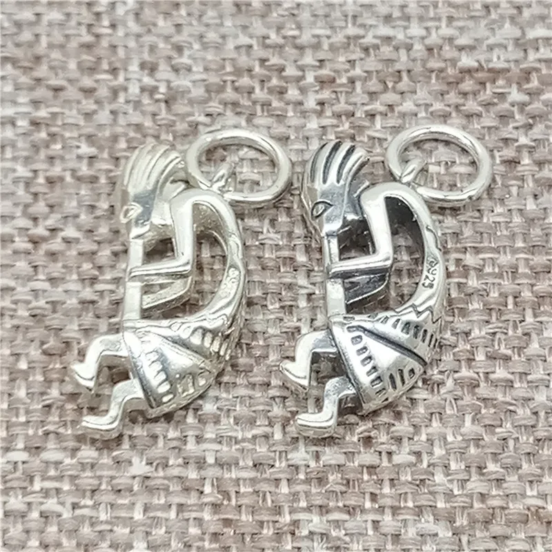 925 Sterling Silver Kokopelli Indian Dancer Charm Pendant for Necklace