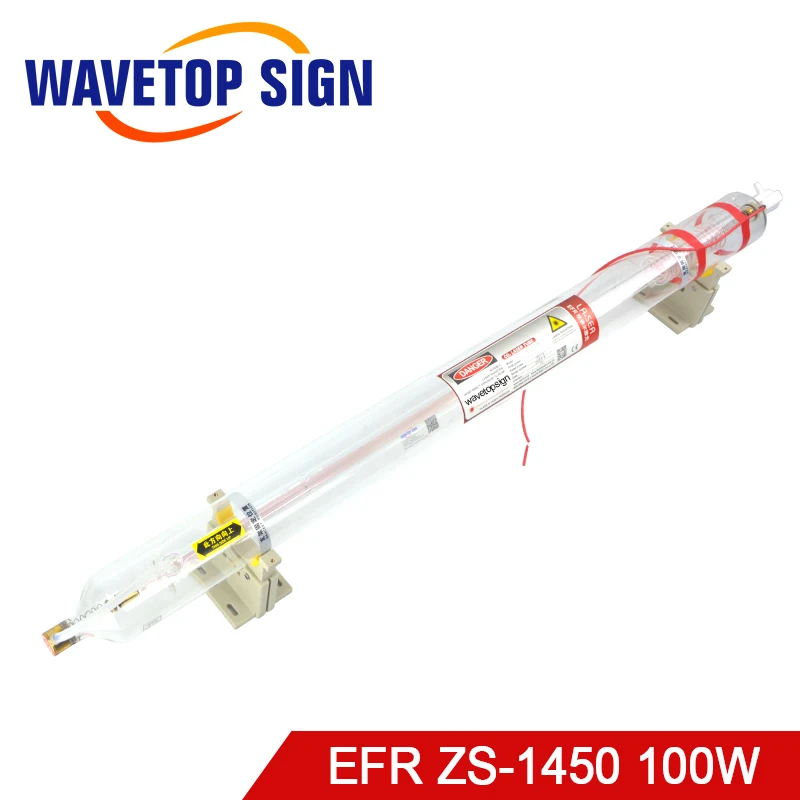 WaveTopSign EFR Co2 Laser Tube ZS-1450 100W Length 1450mm Dia.80mm for CO2 Laser Cutting and Engraving Machine