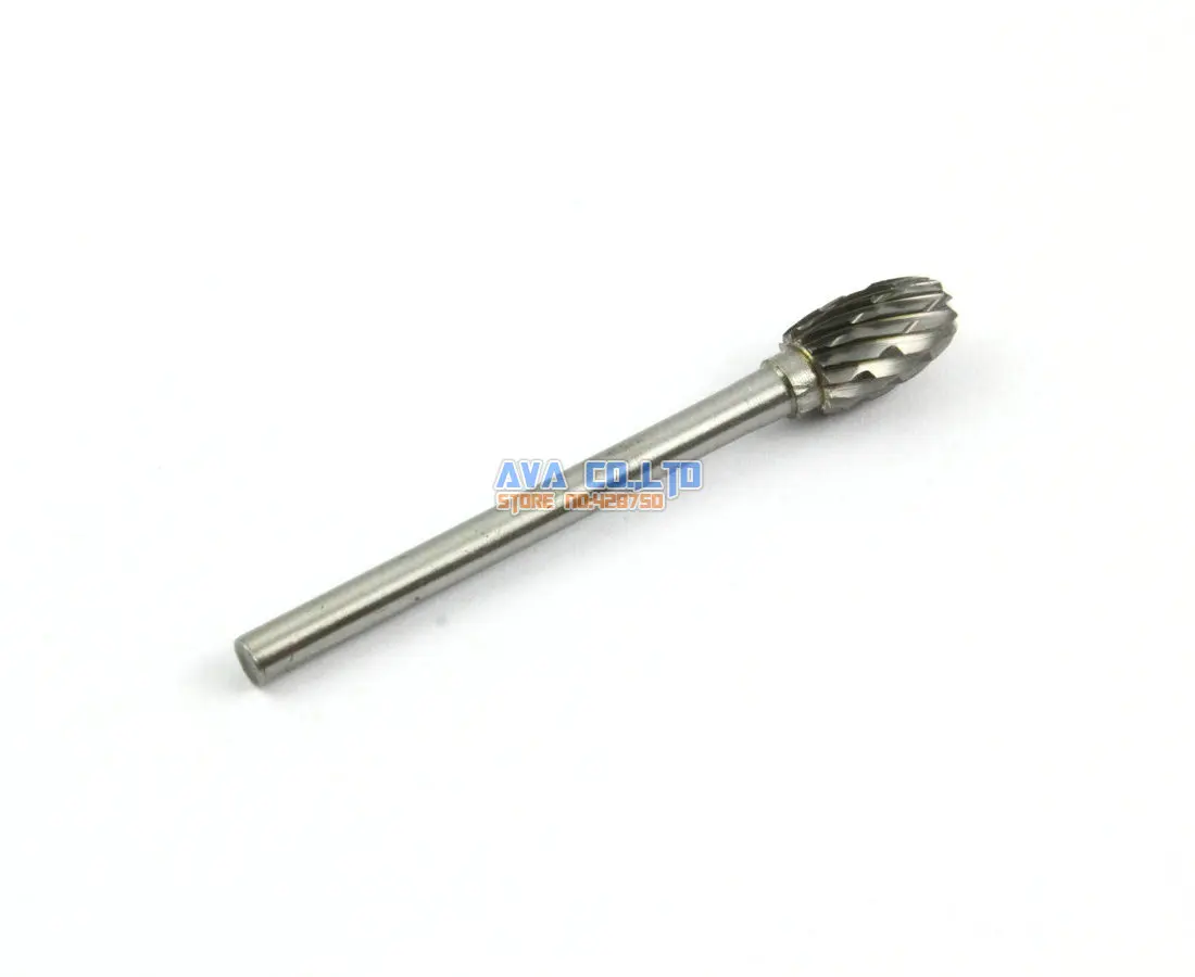 5 Pieces 6mm Tungsten Carbide Burr Rotary Cutter File 3mm Shank Double Cut (NO.4)