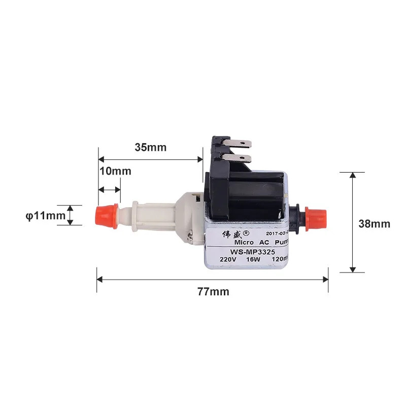 1PC Micro AC Pump For Kitchen Ventilator/Steam Iron AC 220V-240V 16W 50-60Hz 5mm