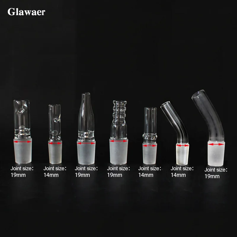 1pcs glass hookah shisha 14mm or 19mm spiral shape contact valve bent type connect valve release vapor valve hookah accessories