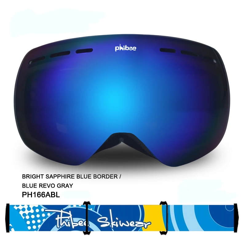 Gafas de esquí con Detector para hombre y mujer, mascarilla grande para Snowboard, gafas de nieve, doble UV400 antiniebla