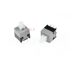 30PCS 8.5X8.5MM 6PIN Self locki push button switch Micro TAcT Key Switch   Self-locking power SWITCH ON/OFF 8.5*8.5 8.5X8.5