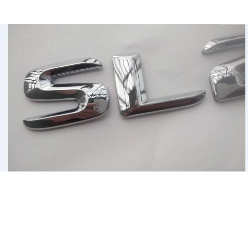 Chrome Shiny Silver Plastic Trunk Rear Letters Emblems Sticker for Mercedes Benz SL350 SL400 SL280 SL300 SL500 SL600 CDI 4MATIC