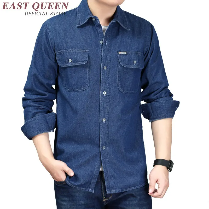 Shirt men jeans denim shirt men male denim shirt NN0738 C