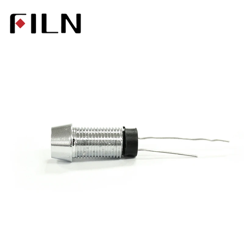 LED de 8mm, metal, latón, sin resistencia, el más barato 3V, 6V, 12V, 110V, 220V, luz piloto roja, verde, amarilla, azul