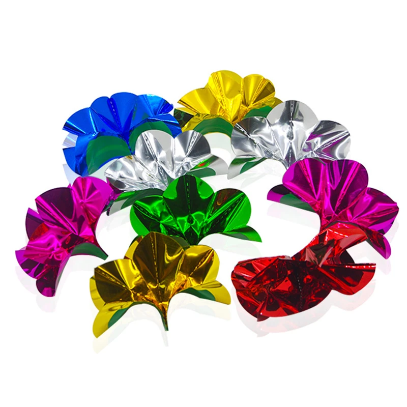 9 Pcs/Set  Flower From Empty Hand Magic Trick PVC Sequins Appearing Paper Flower Close Up Stage Magic Illusion Props