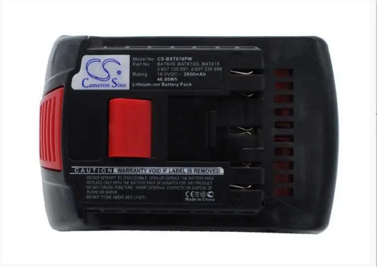 

Cameron Sino 2600mAh battery for BOSCH 17618 3601H61S10 CCS180 CRS180B GDR 18 V-LI 2 607 336 091 BAT610G