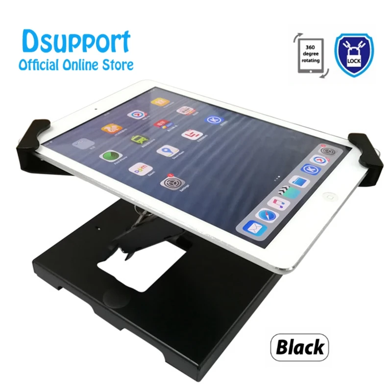 Universal wall mount deskstand for 7-13 inch tablet pc anti-theft holder security display tablet stand