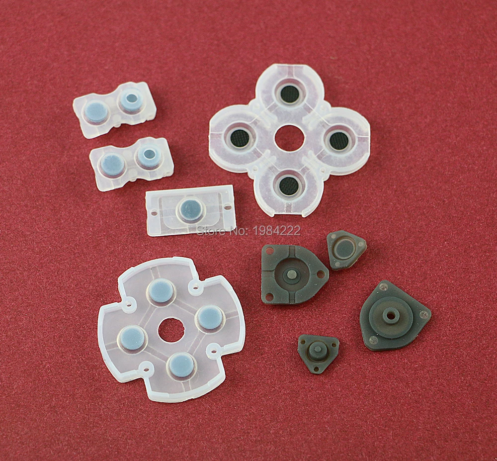 2 компл./лот для контроллера Playstation 4 PS4, проводящие силиконовые резиновые накладки, кнопки, ремонт, запасная часть